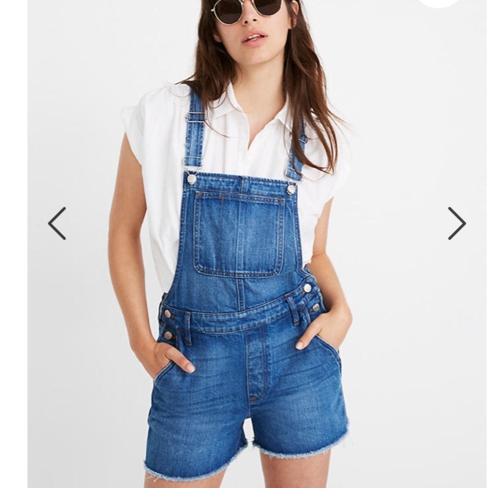 Madewell Short Overalls in Denville Wash
